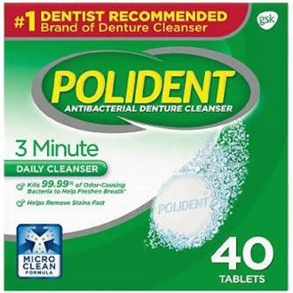 Polident Antibacterial Denture Cleanser